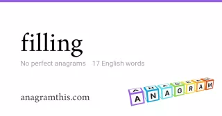 filling - 17 English anagrams