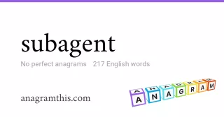 subagent - 217 English anagrams