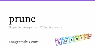 prune - 17 English anagrams