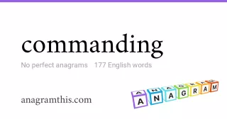 commanding - 177 English anagrams