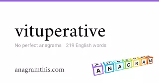 vituperative - 219 English anagrams