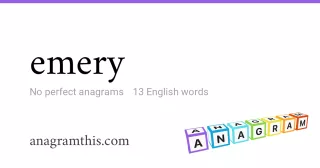emery - 13 English anagrams