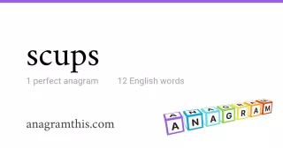 scups - 12 English anagrams