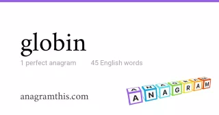 globin - 45 English anagrams