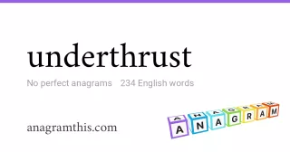 underthrust - 234 English anagrams