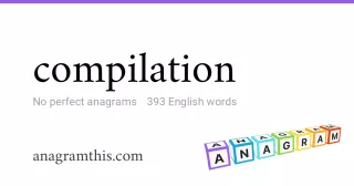 compilation - 393 English anagrams