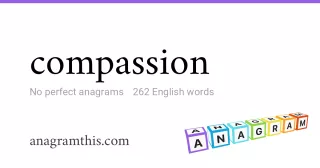 compassion - 262 English anagrams