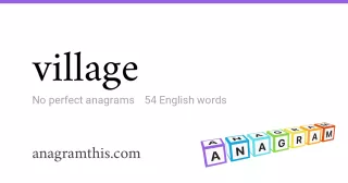 village - 54 English anagrams