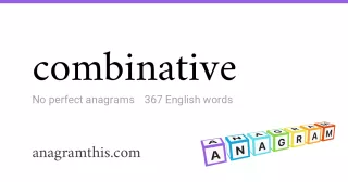 combinative - 367 English anagrams