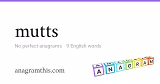 mutts - 9 English anagrams