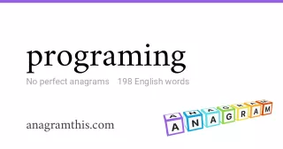 programing - 198 English anagrams