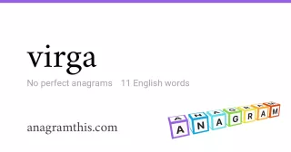 virga - 11 English anagrams