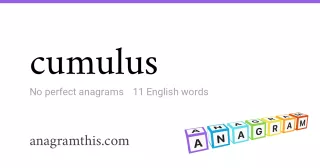 cumulus - 11 English anagrams