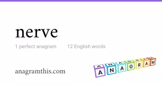 nerve - 12 English anagrams
