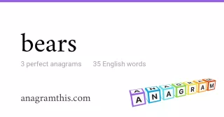 bears - 35 English anagrams