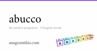 abucco - 9 English anagrams