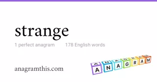 strange - 178 English anagrams