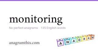 monitoring - 135 English anagrams