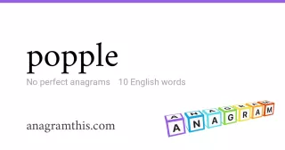 popple - 10 English anagrams