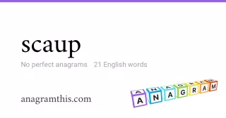 scaup - 21 English anagrams