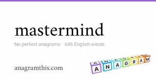 mastermind - 646 English anagrams