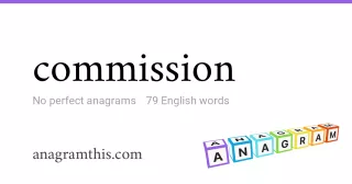 commission - 79 English anagrams