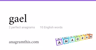 gael - 10 English anagrams