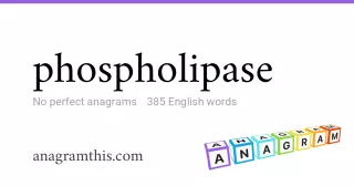 phospholipase - 385 English anagrams