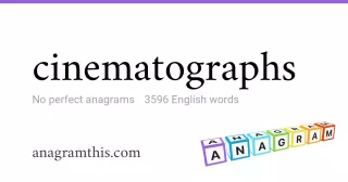 cinematographs - 3,596 English anagrams