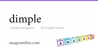 dimple - 43 English anagrams