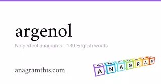 argenol - 130 English anagrams