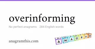 overinforming - 284 English anagrams