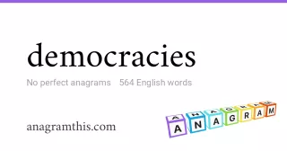 democracies - 564 English anagrams