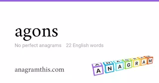 agons - 22 English anagrams