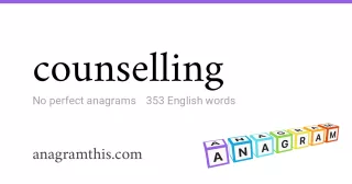 counselling - 353 English anagrams