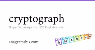 cryptograph - 236 English anagrams