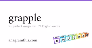 grapple - 74 English anagrams