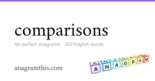 comparisons - 500 English anagrams