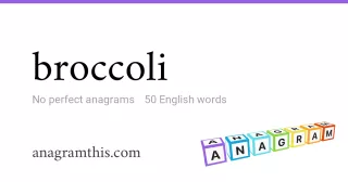 broccoli - 50 English anagrams