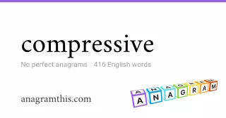 compressive - 416 English anagrams