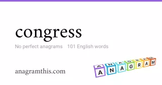 congress - 101 English anagrams