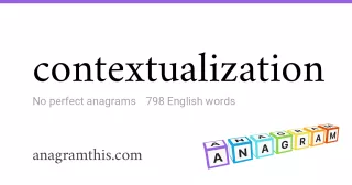 contextualization - 798 English anagrams