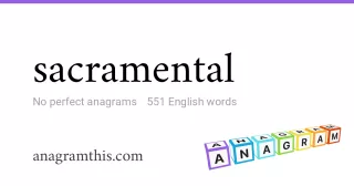 sacramental - 551 English anagrams