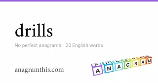 drills - 20 English anagrams