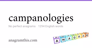 campanologies - 1,294 English anagrams