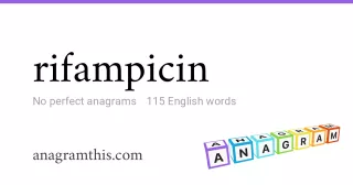 rifampicin - 115 English anagrams