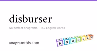 disburser - 142 English anagrams