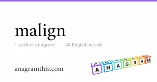 malign - 48 English anagrams