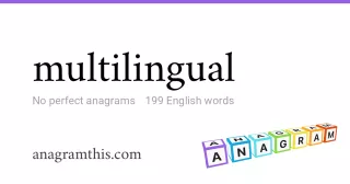 multilingual - 199 English anagrams