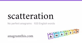 scatteration - 920 English anagrams